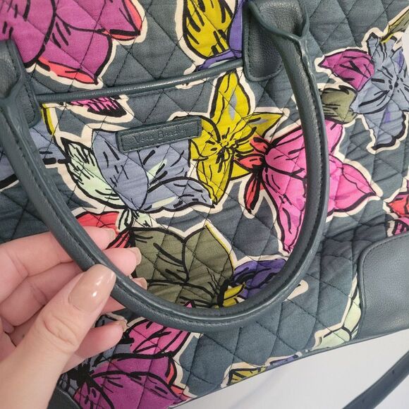 VERA BRADLEY FALLING FLOWERS DAY OFF SATCHEL Handbag‎ Crossbody - Picture 11 of 15